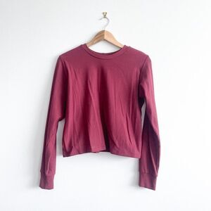 Little Heaven Designs // small shop // cropped sweater // Size Medium - merlot